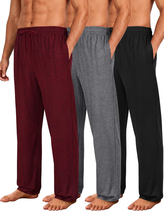 3 Pack Mens Pajama Pants Ultra Soft Comfy Loungewear Sleepwear