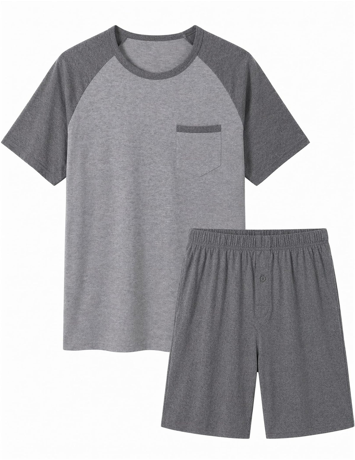 Ekouaer Mens Pajamas Set Bamboo Viscose Short Sleeve Pjs Sets