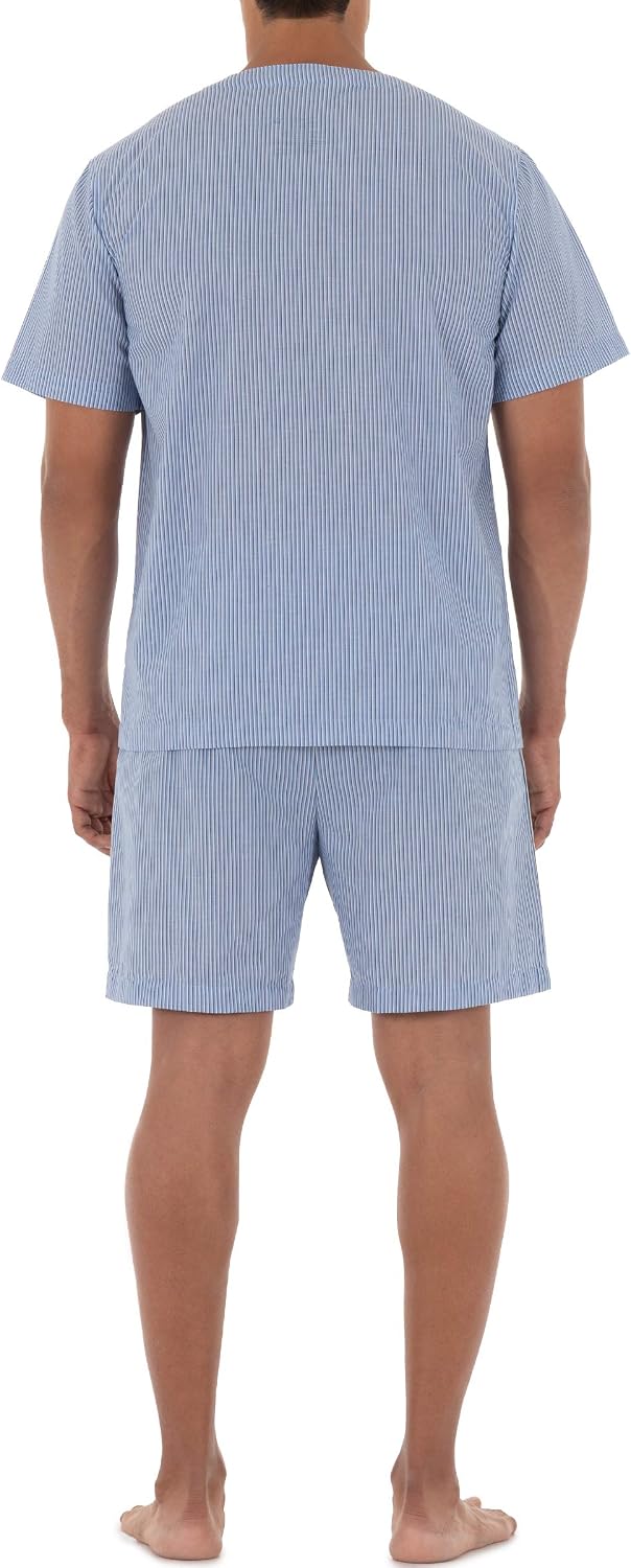 Fruit of the Loom Men's Broadcloth Short Sleeve Pajama Set