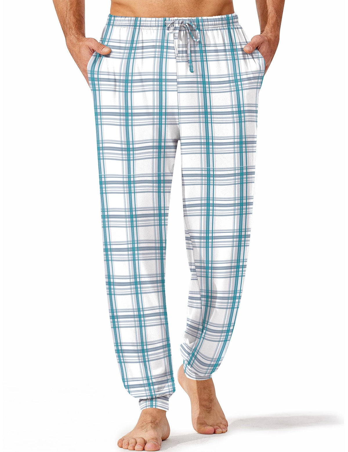 Ekouaer Mens Pajama Pants Jogger Comfy Loungewear with Pockets Drawstring