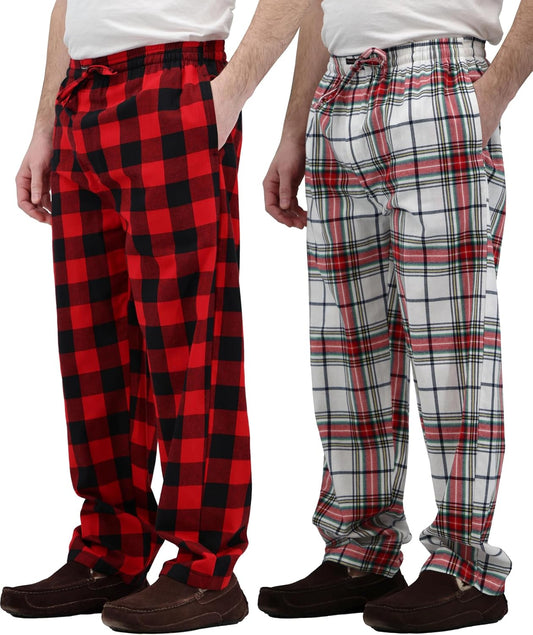 Andrew Scott Men's Flannel Drawstring Pajama Pants