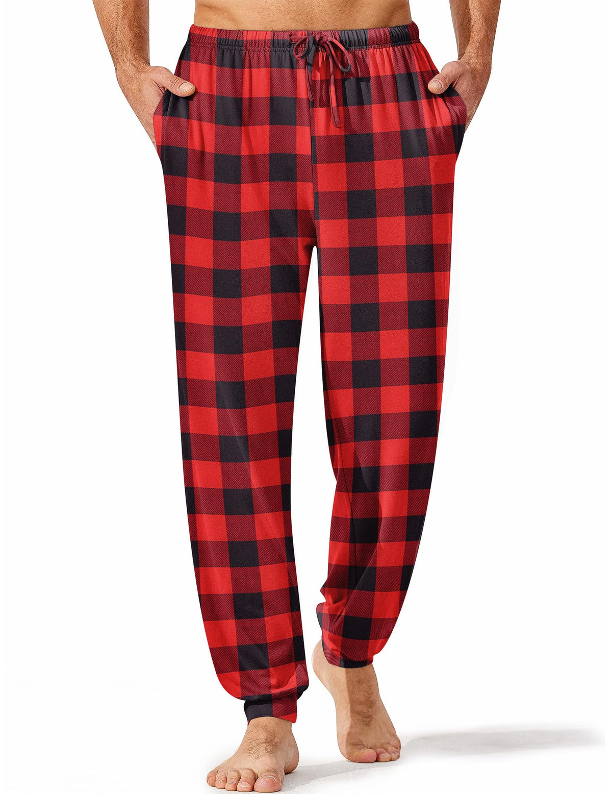 Ekouaer Mens Pajama Pants Jogger Comfy Loungewear with Pockets Drawstring