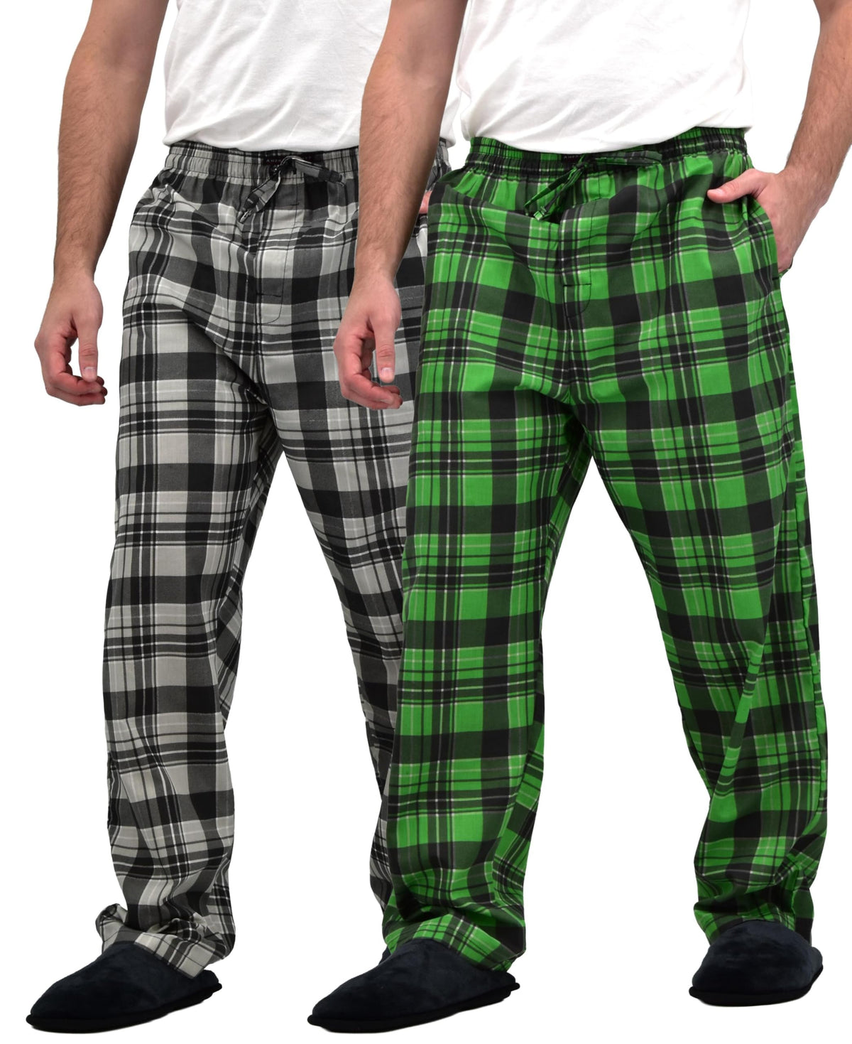 Andrew Scott Men's Drawstring Lounge Pants | Soft Woven Premium Cotton Blended PJ Bottoms | Multi Packs & Colors