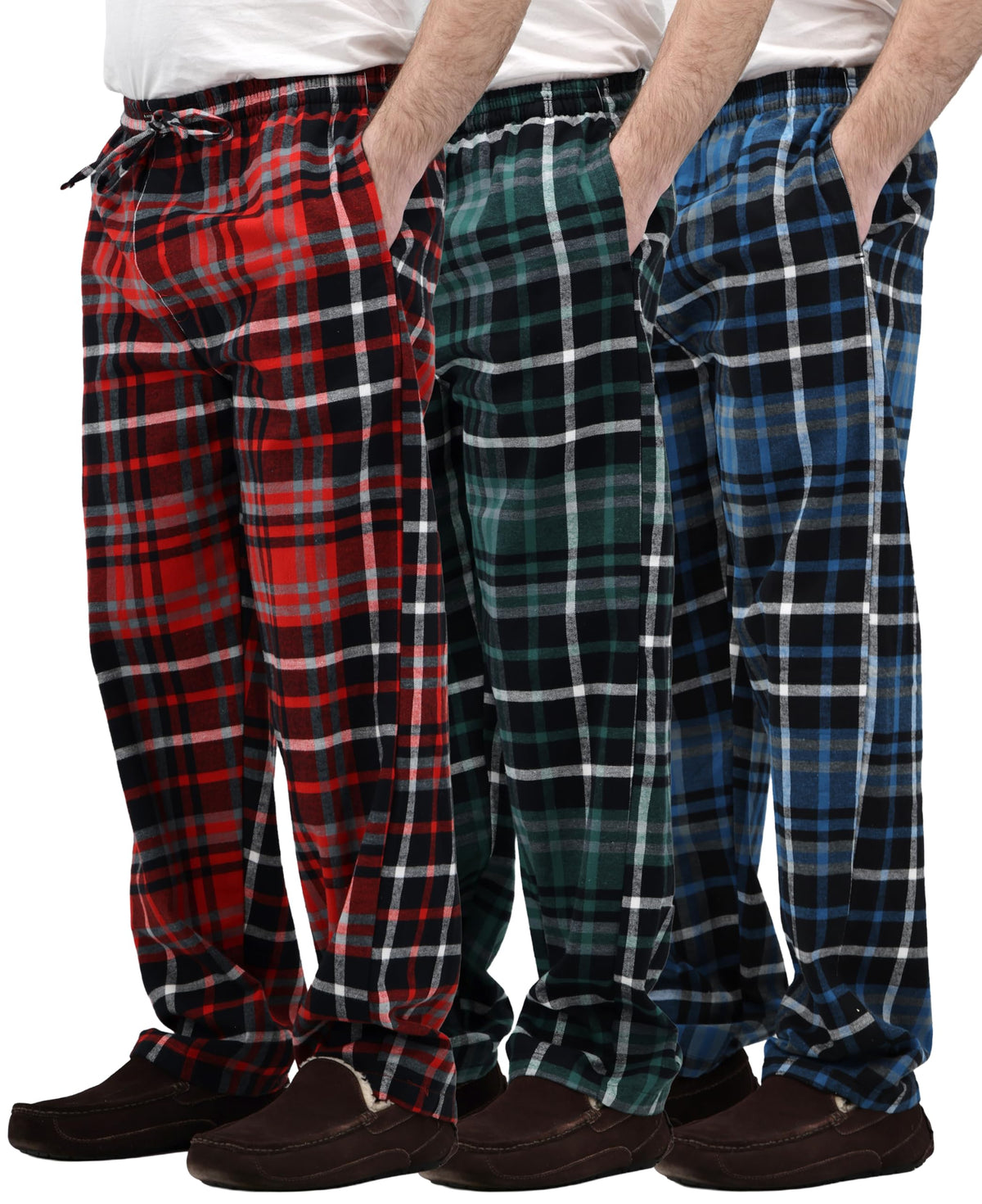 Andrew Scott Men's Flannel Drawstring Pajama Pants