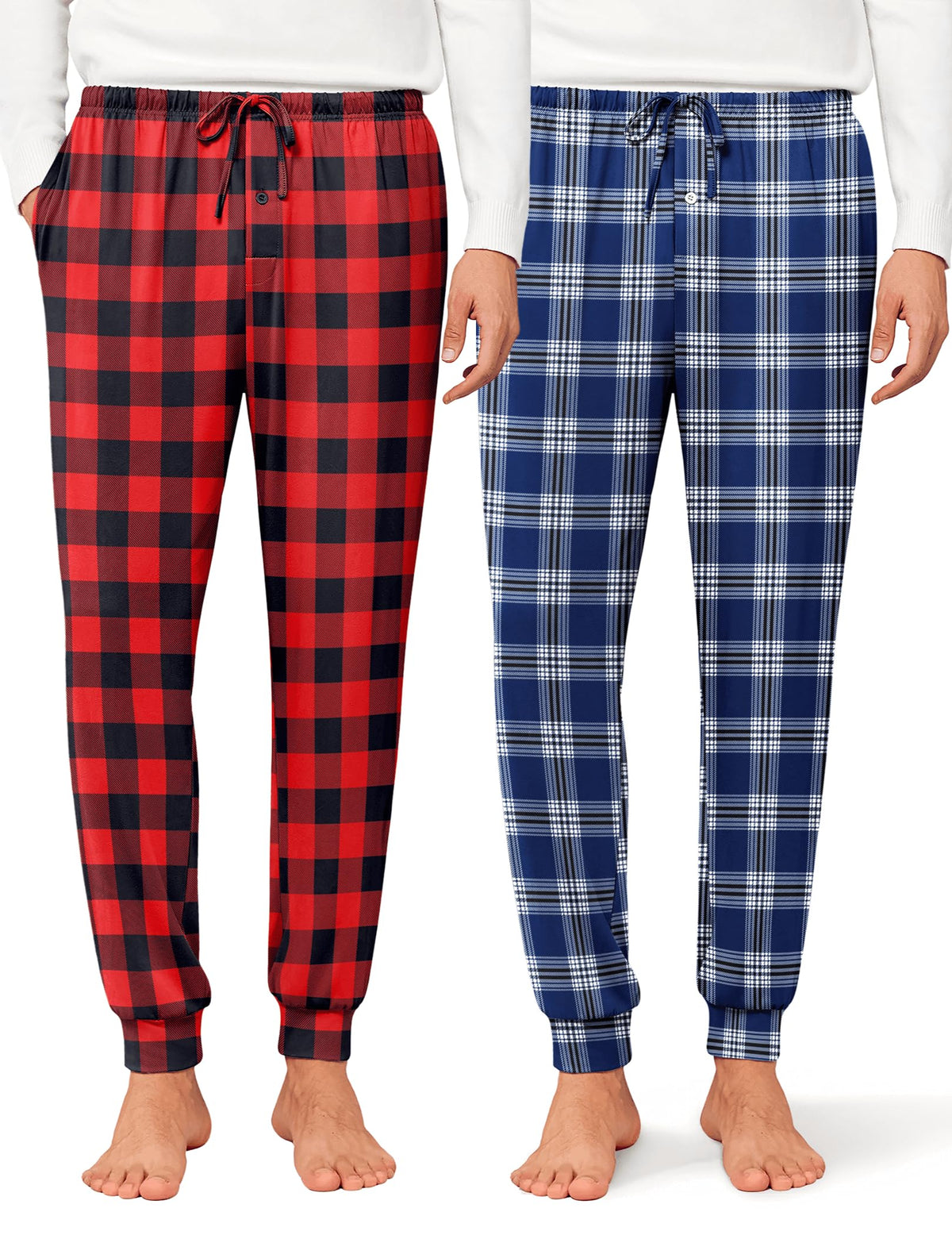 Ekouaer Mens Pajama Pants Jogger Comfy Loungewear with Pockets Drawstring