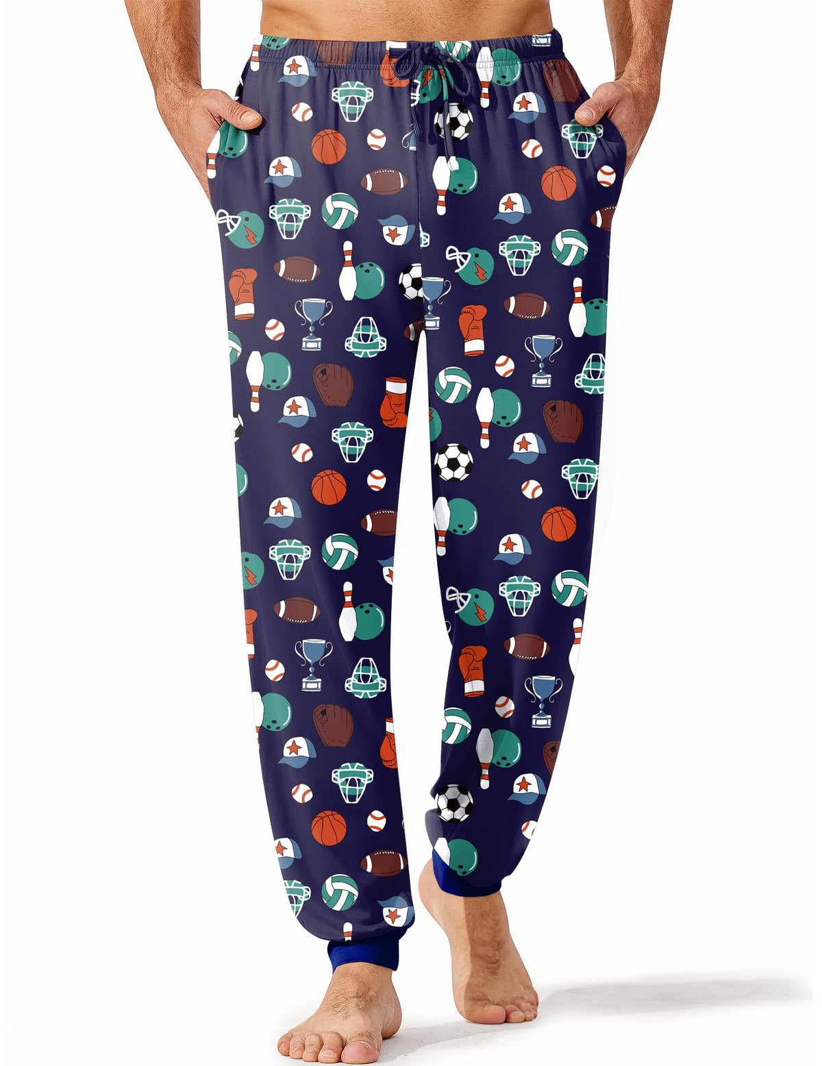 Ekouaer Mens Pajama Pants Jogger Comfy Loungewear with Pockets Drawstring