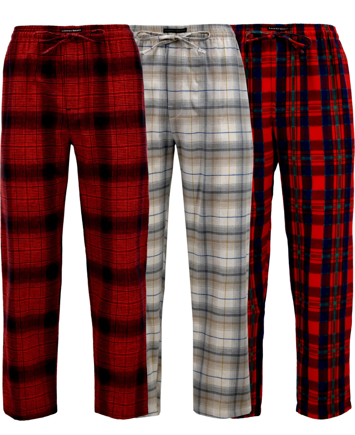 Andrew Scott Men's Flannel Drawstring Pajama Pants