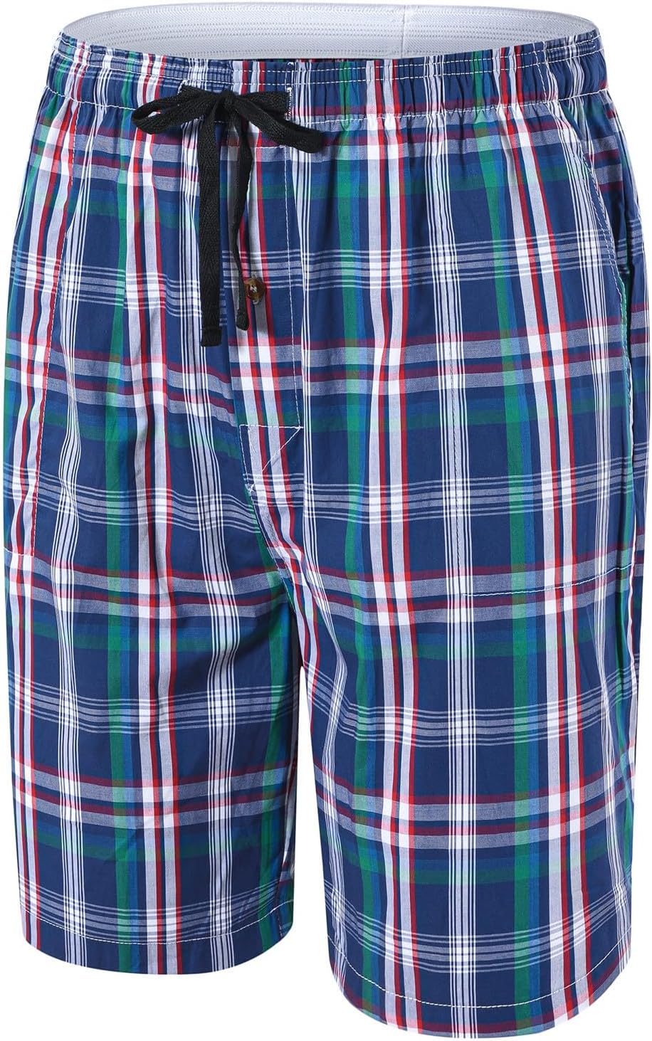 MoFiz Mens Pajama Shorts Woven Cotton Sleep Lounge Shorts 3-Pack Plaid