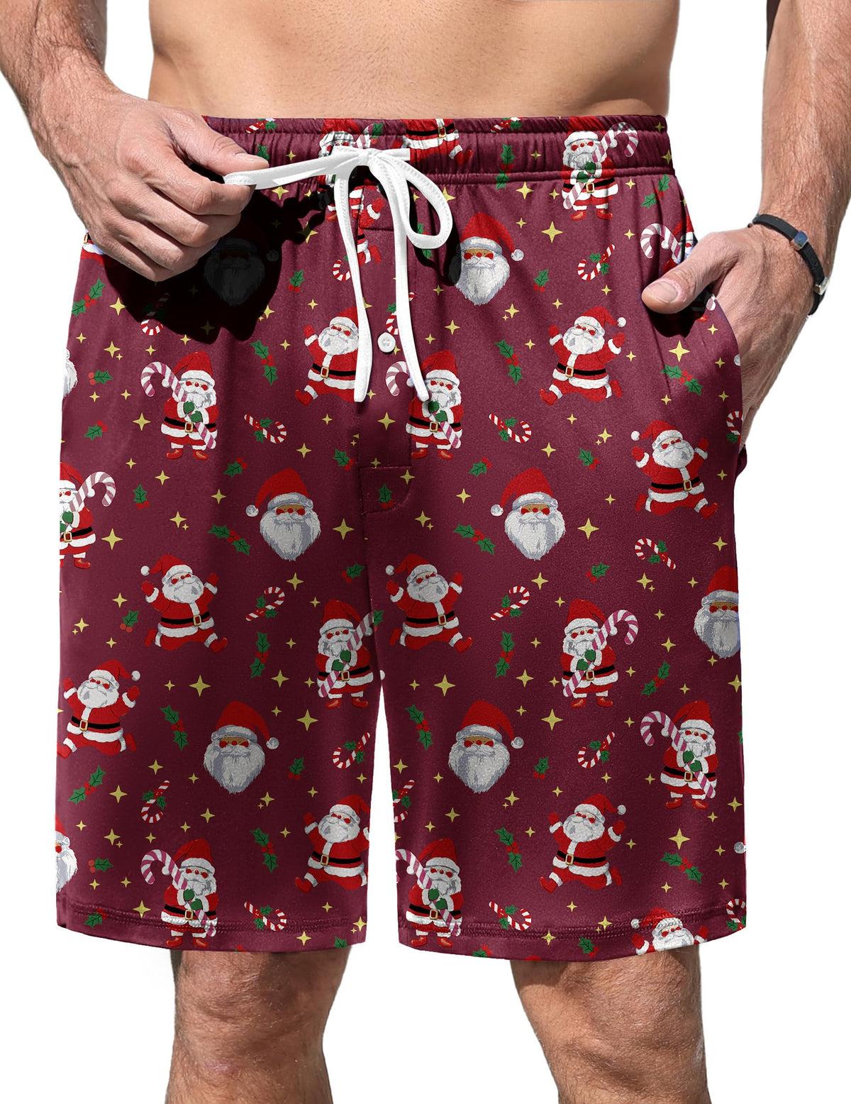 Ekouaer Men's Pajama Shorts Soft Sleepwear Bottoms Pj Shorts with Pocket