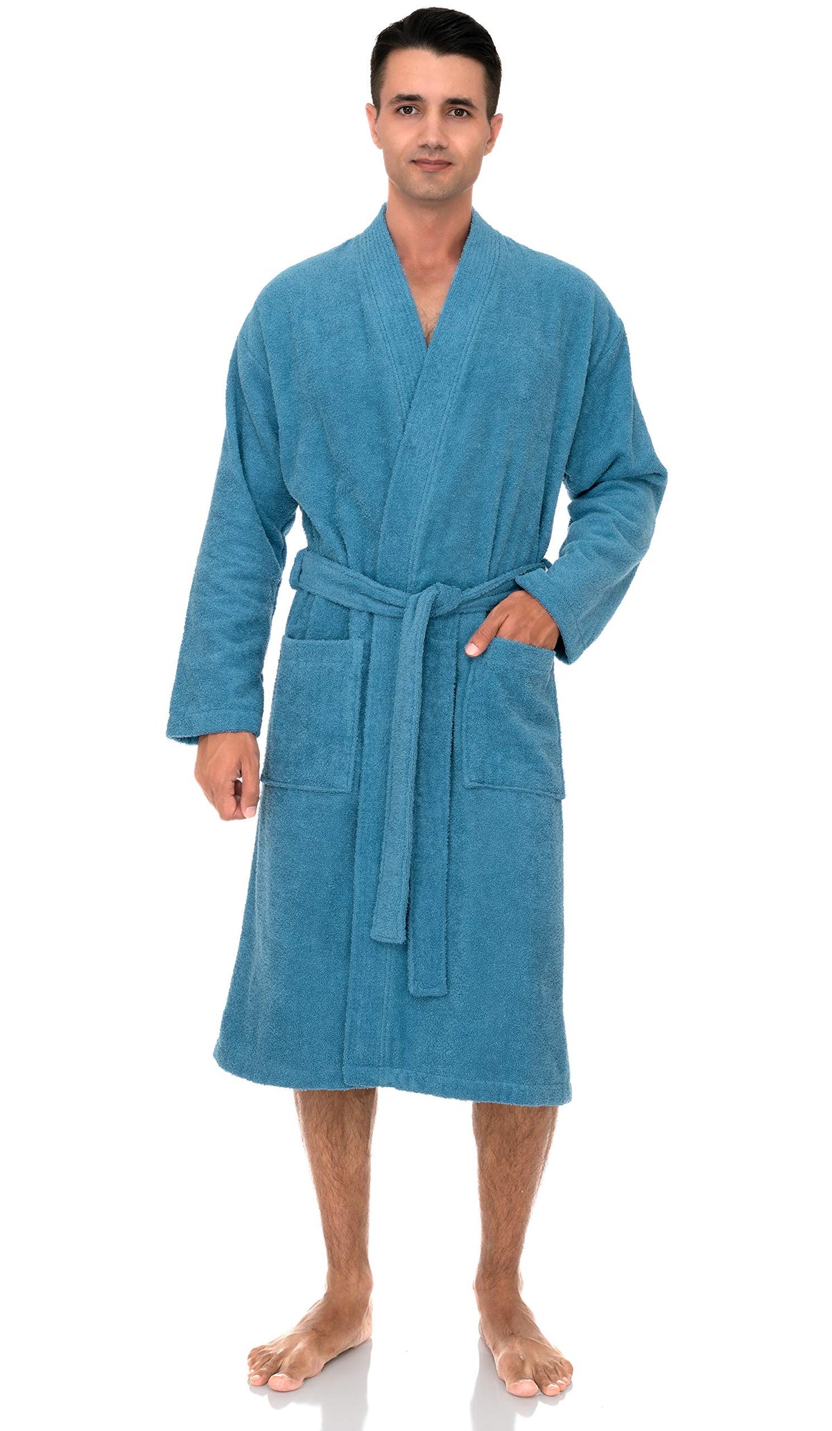 TowelSelections Mens Robe Cotton Terry Cloth Bathrobe Soft Towel Bath Robe for Men XS to 3X