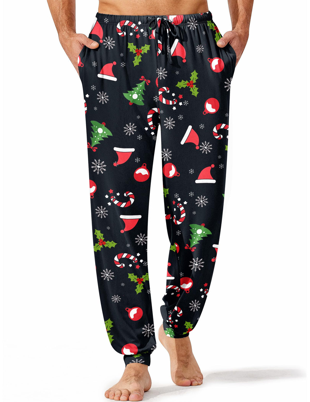 Ekouaer Mens Pajama Pants Jogger Comfy Loungewear with Pockets Drawstring