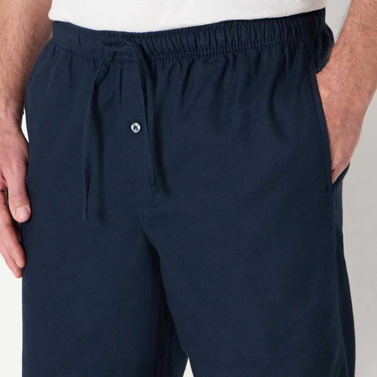 Amazon Essentials Men's 100% Cotton Flannel Sleep Pant, Relaxed Fit Lounge Pants with Elastic Waist and Drawstring