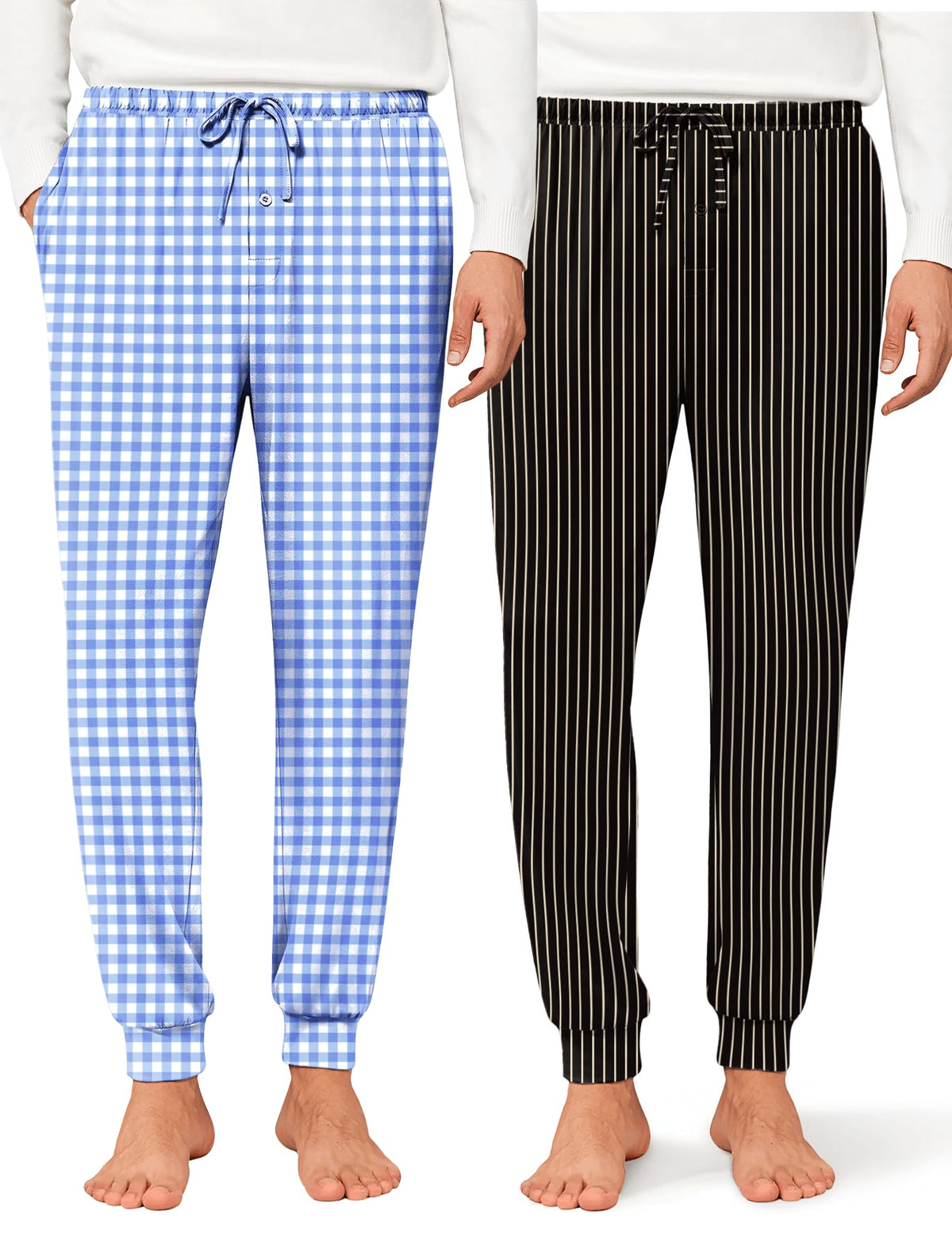 Ekouaer Mens Pajama Pants Jogger Comfy Loungewear with Pockets Drawstring