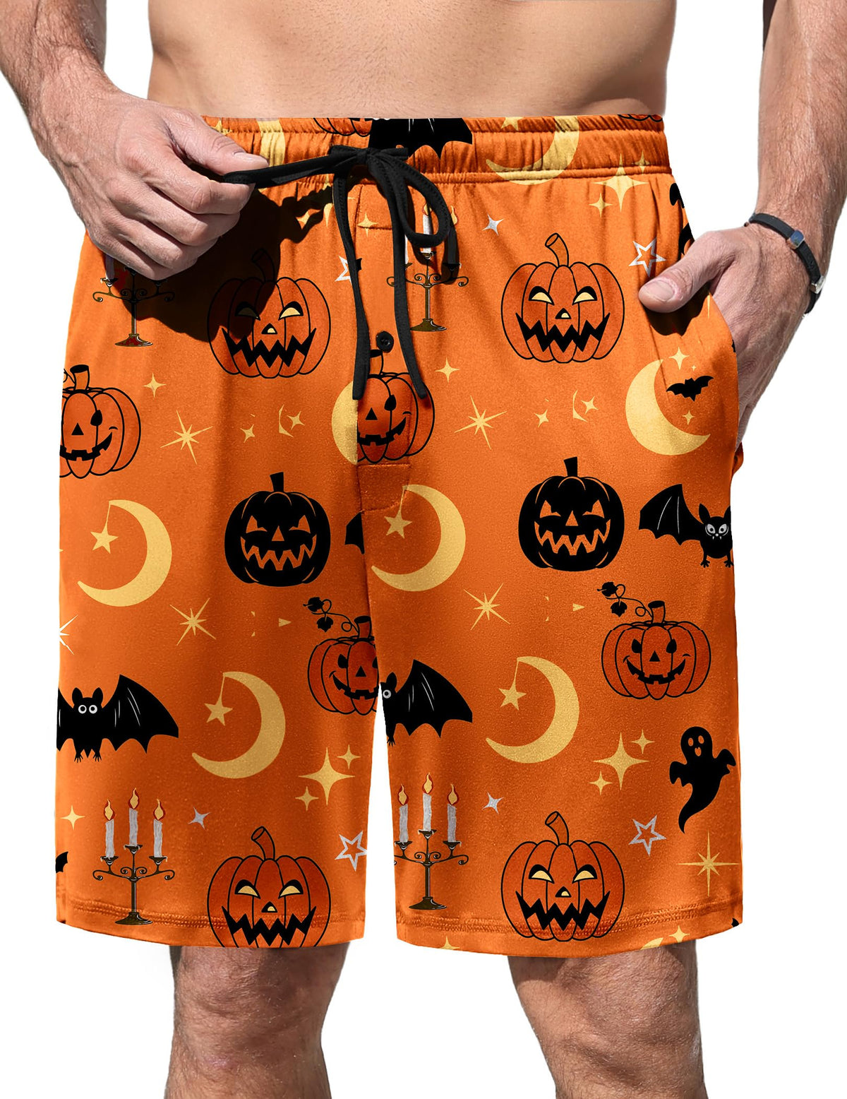 Ekouaer Men's Pajama Shorts Soft Sleepwear Bottoms Pj Shorts with Pocket