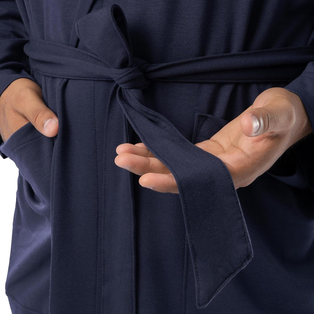 IZOD Men's Micro French Terry Cloth Hooded Bathrobe