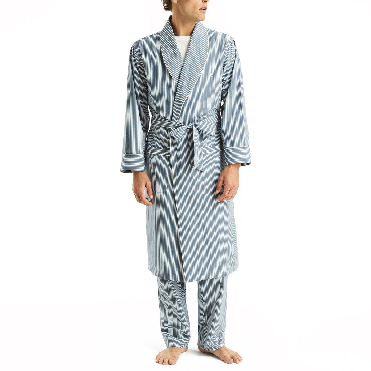 Nautica Men's Nautica Sustainably Crafted Striped Robe