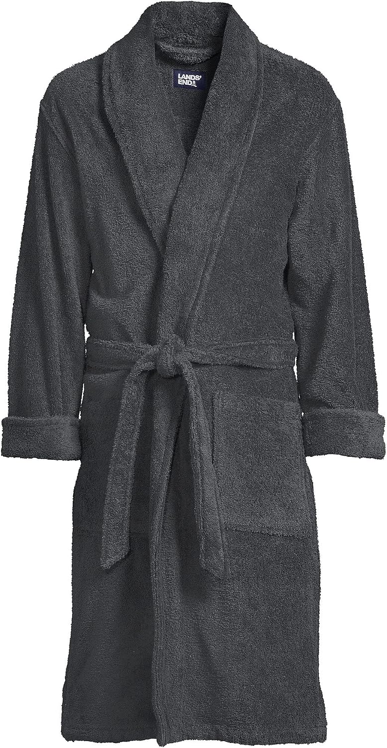 Lands' End Men's Calf Length Terry Robe