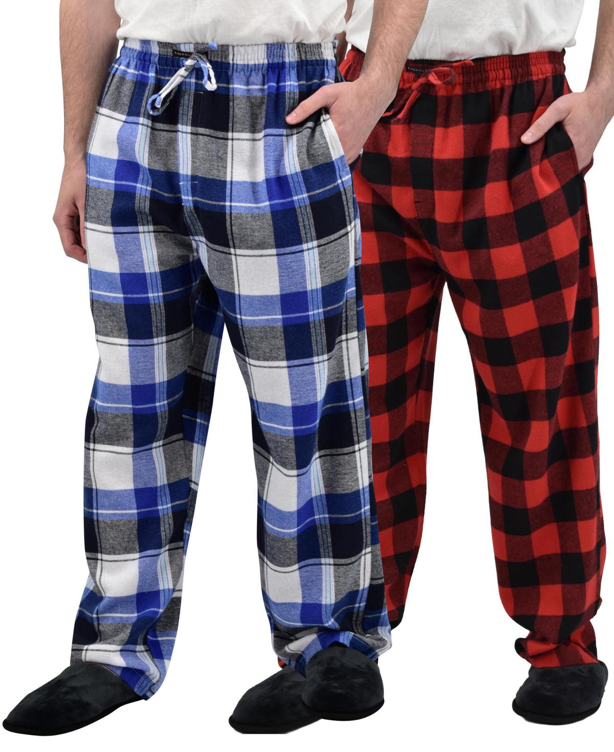 Andrew Scott Men's Flannel Drawstring Pajama Pants