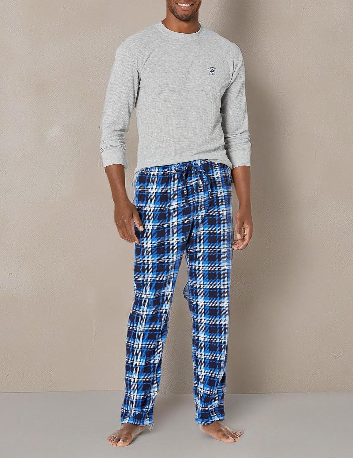 Beverly Hills Polo Club Men's Beverly Hills Polo Polar Fleece Set W/Ls Thermal Top