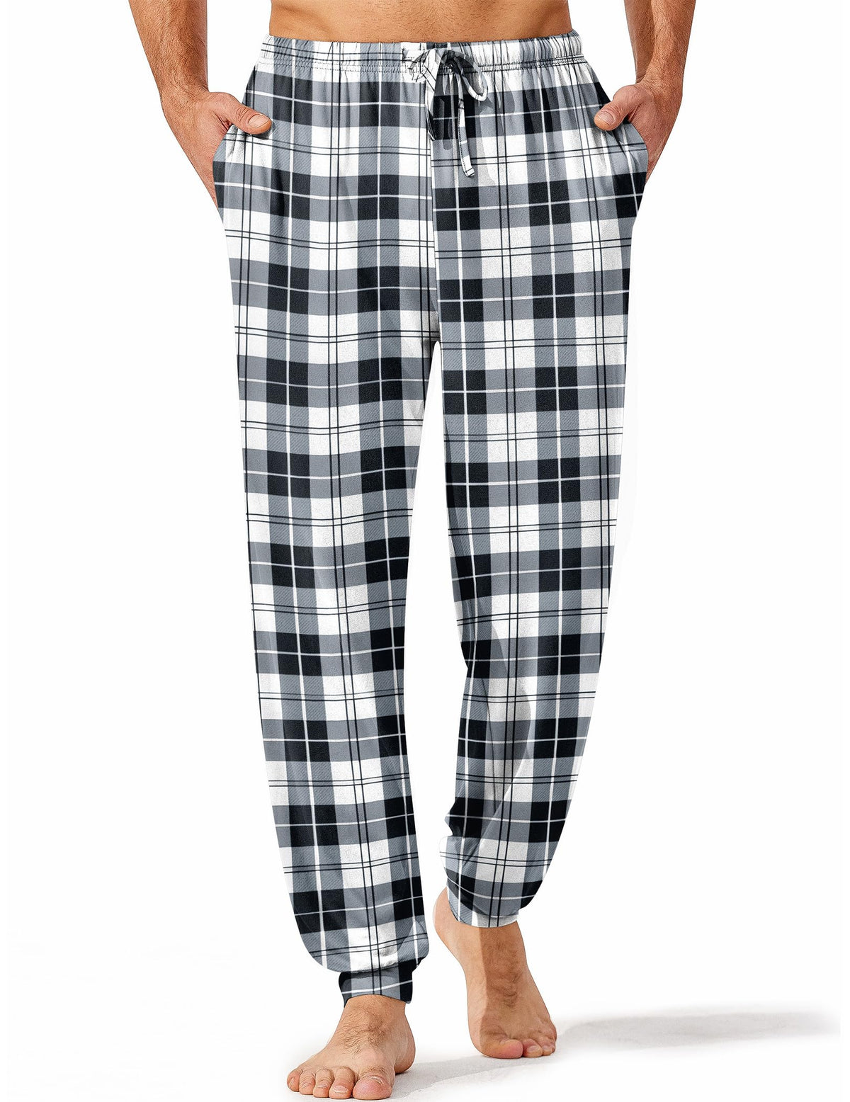 Ekouaer Mens Pajama Pants Jogger Comfy Loungewear with Pockets Drawstring