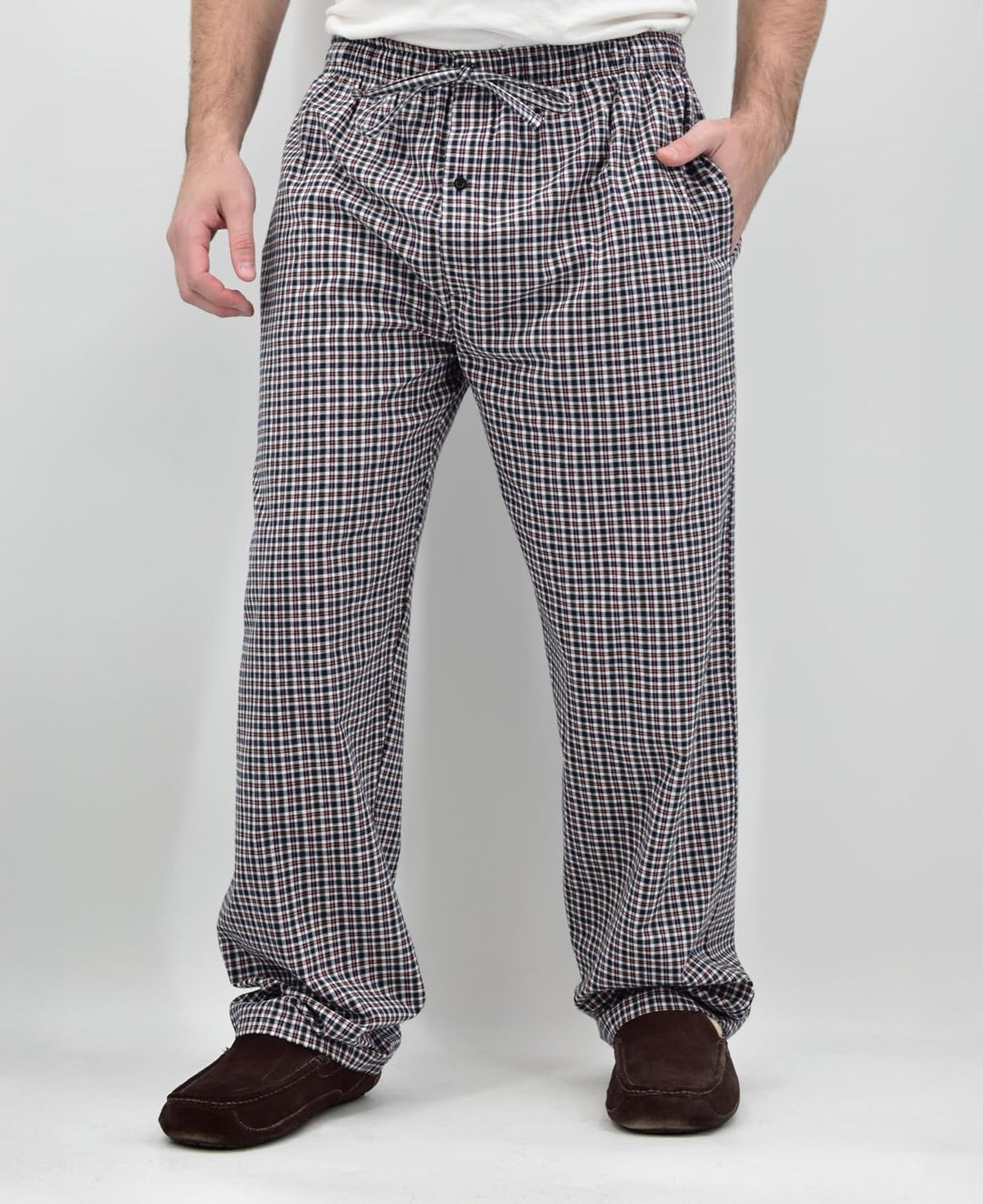 Andrew Scott Men's Drawstring Lounge Pants | Soft Woven Premium Cotton Blended PJ Bottoms | Multi Packs & Colors