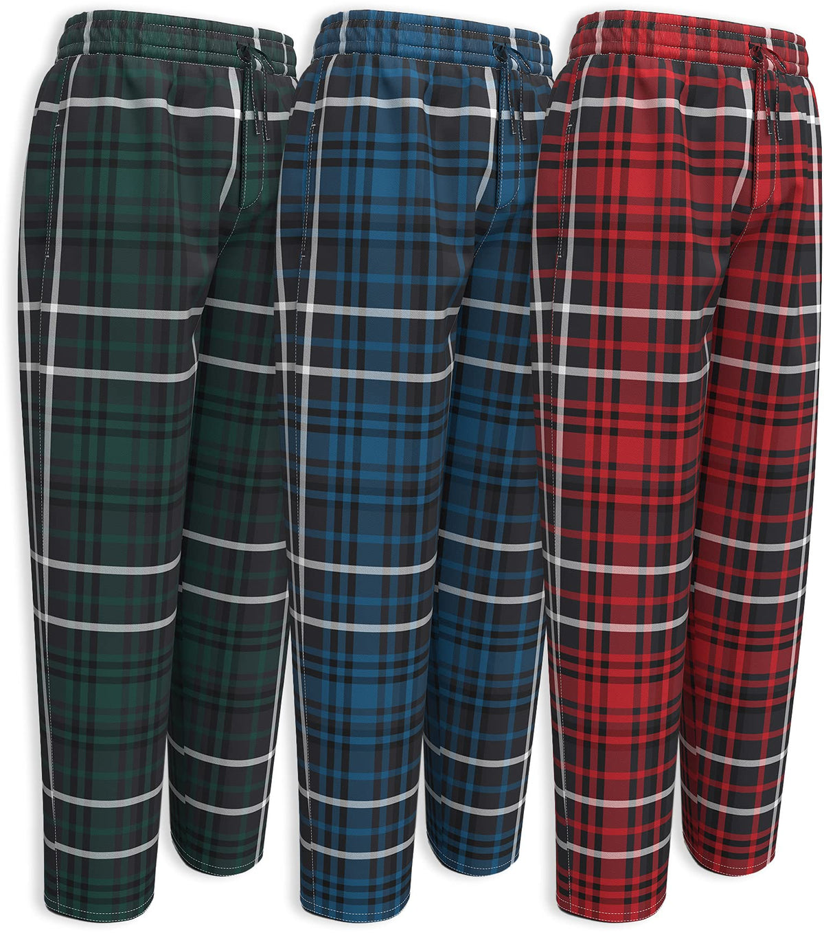 Andrew Scott Men's Drawstring Lounge Pants | Soft Woven Premium Cotton Blended PJ Bottoms | Multi Packs & Colors