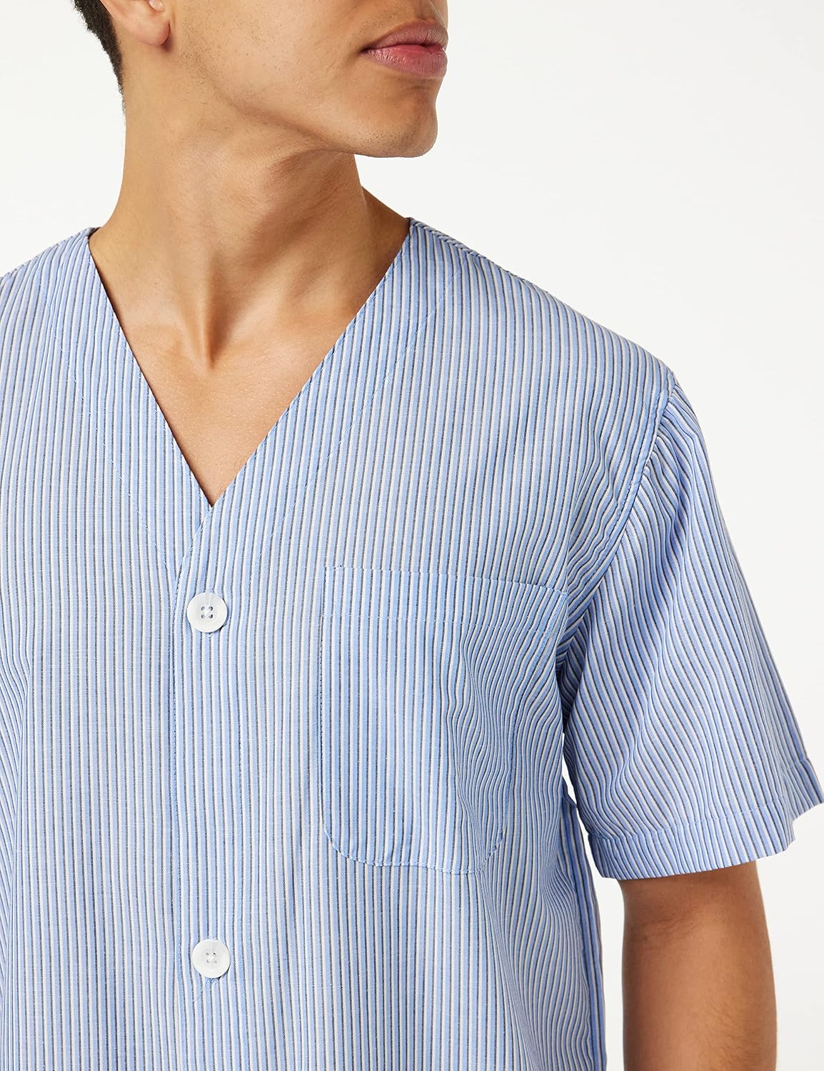 Fruit of the Loom Men's Broadcloth Short Sleeve Top and Long Pants Pajama Set