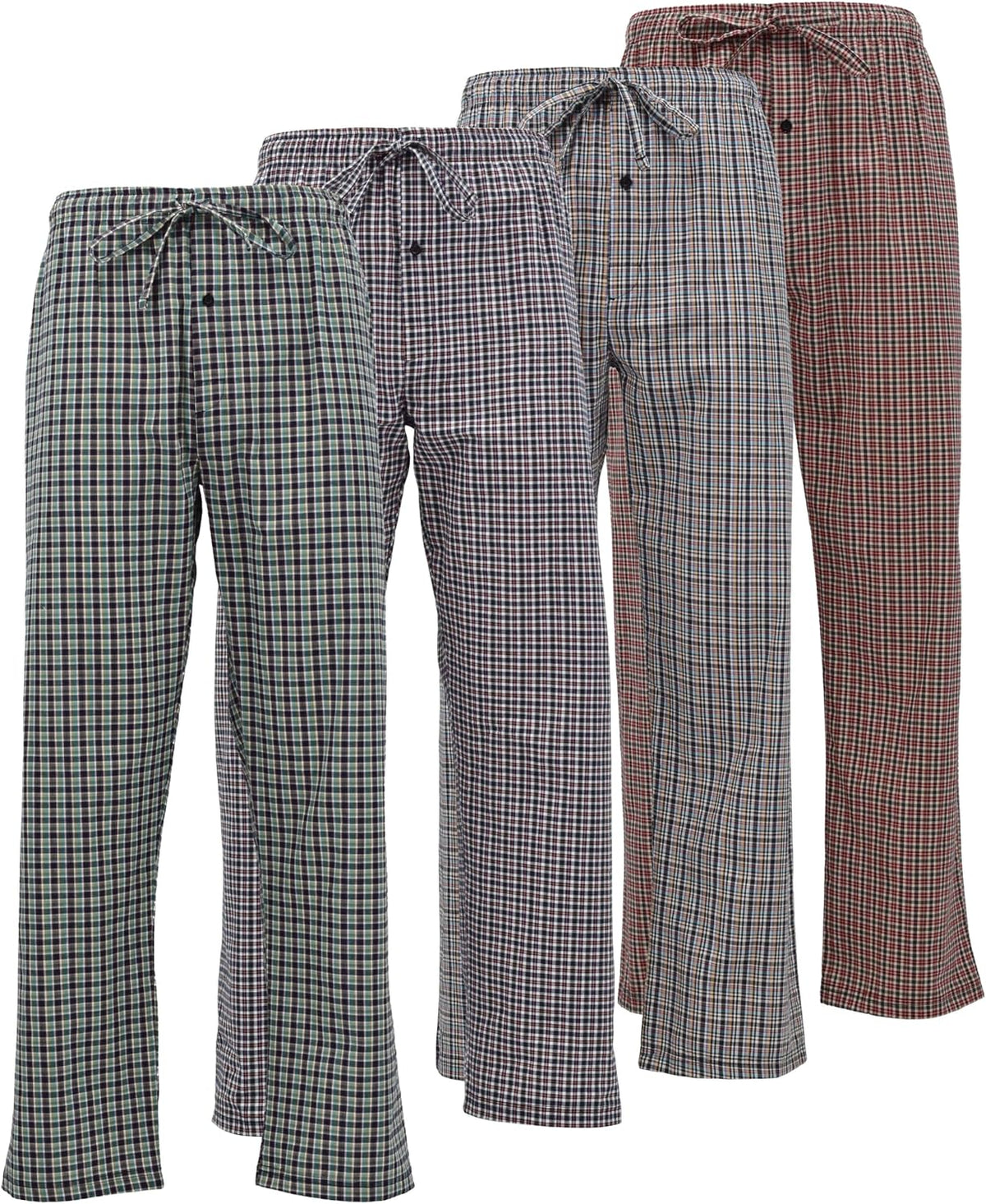 Andrew Scott Men's Drawstring Lounge Pants | Soft Woven Premium Cotton Blended PJ Bottoms | Multi Packs & Colors