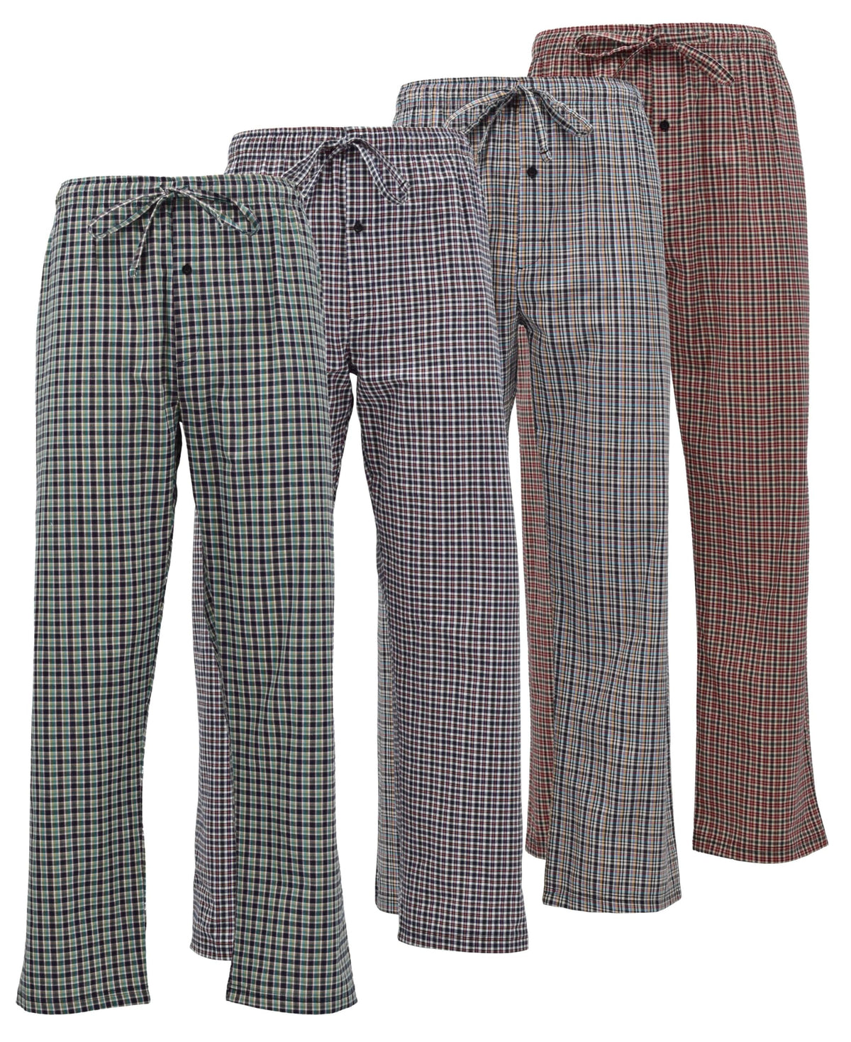 Andrew Scott Men's Drawstring Lounge Pants | Soft Woven Premium Cotton Blended PJ Bottoms | Multi Packs & Colors