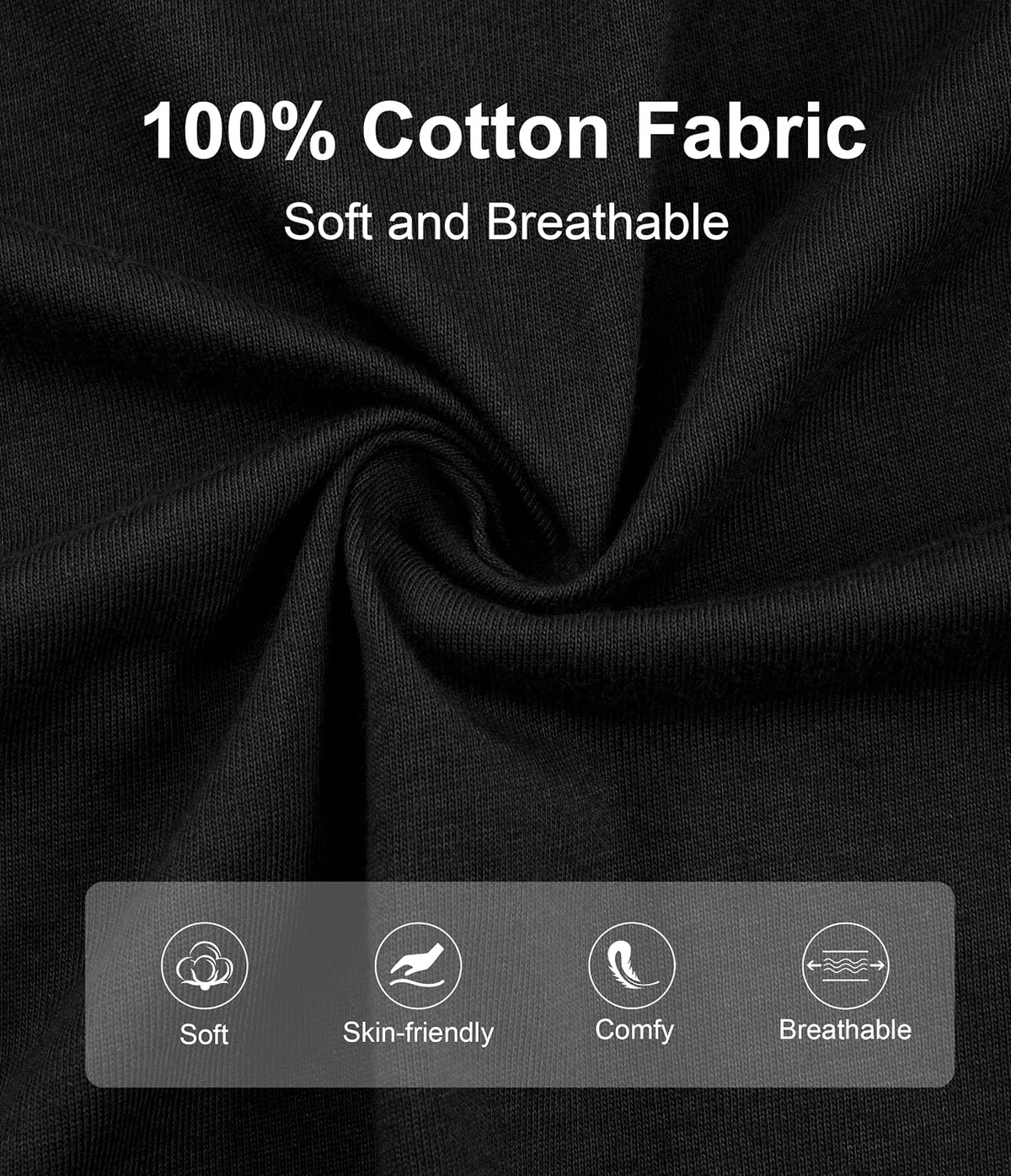 CF Men's 100% Cotton Robe Lightweight Bathrobe Long Sleeve Knit Kimono Sleepwear Soft Knee Length Shower Robe with Pockets