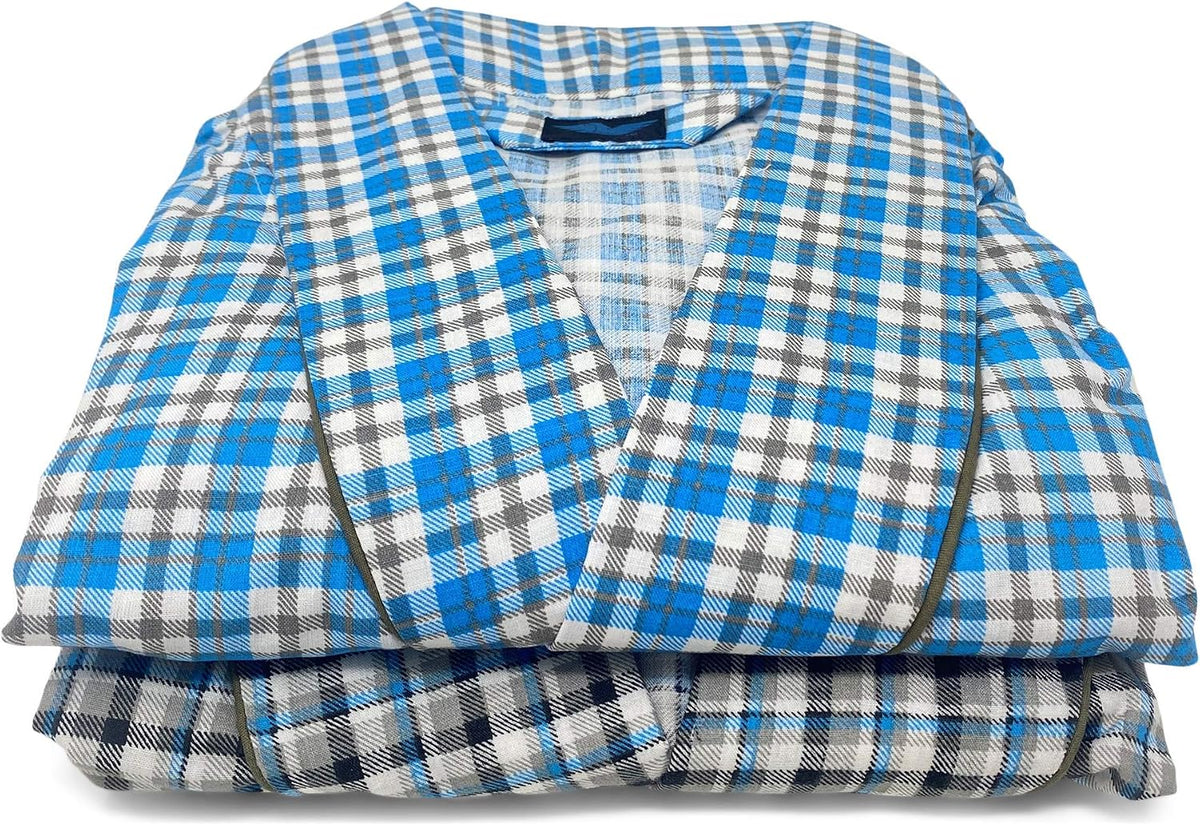 AMERICAN HEAVEN Mens 2-Pack Lightweight Sleep/Lounge Long Bath Robe -Premium Cotton Blend