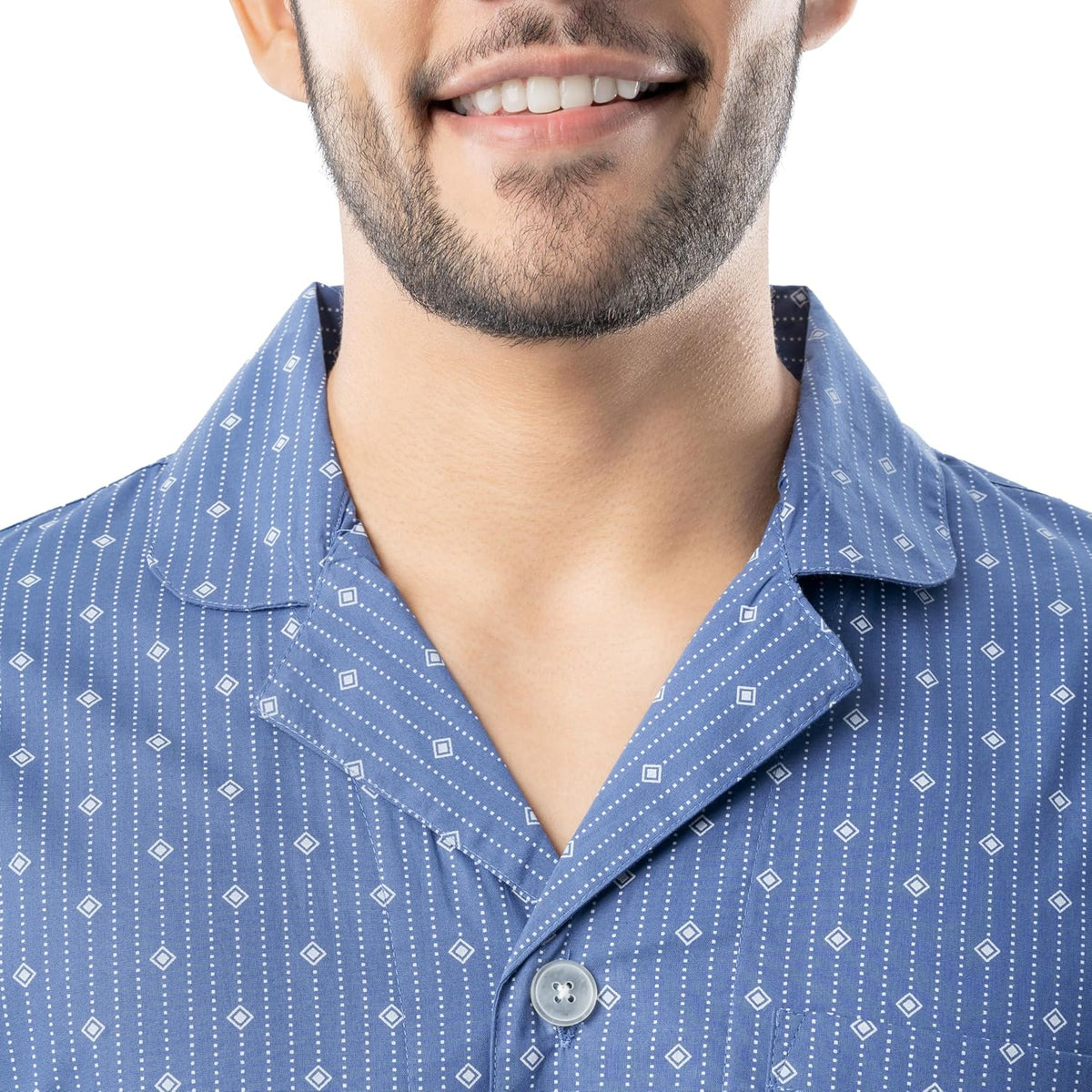 Fruit of the Loom Men's Long Sleeve Broadcloth Pajama Set