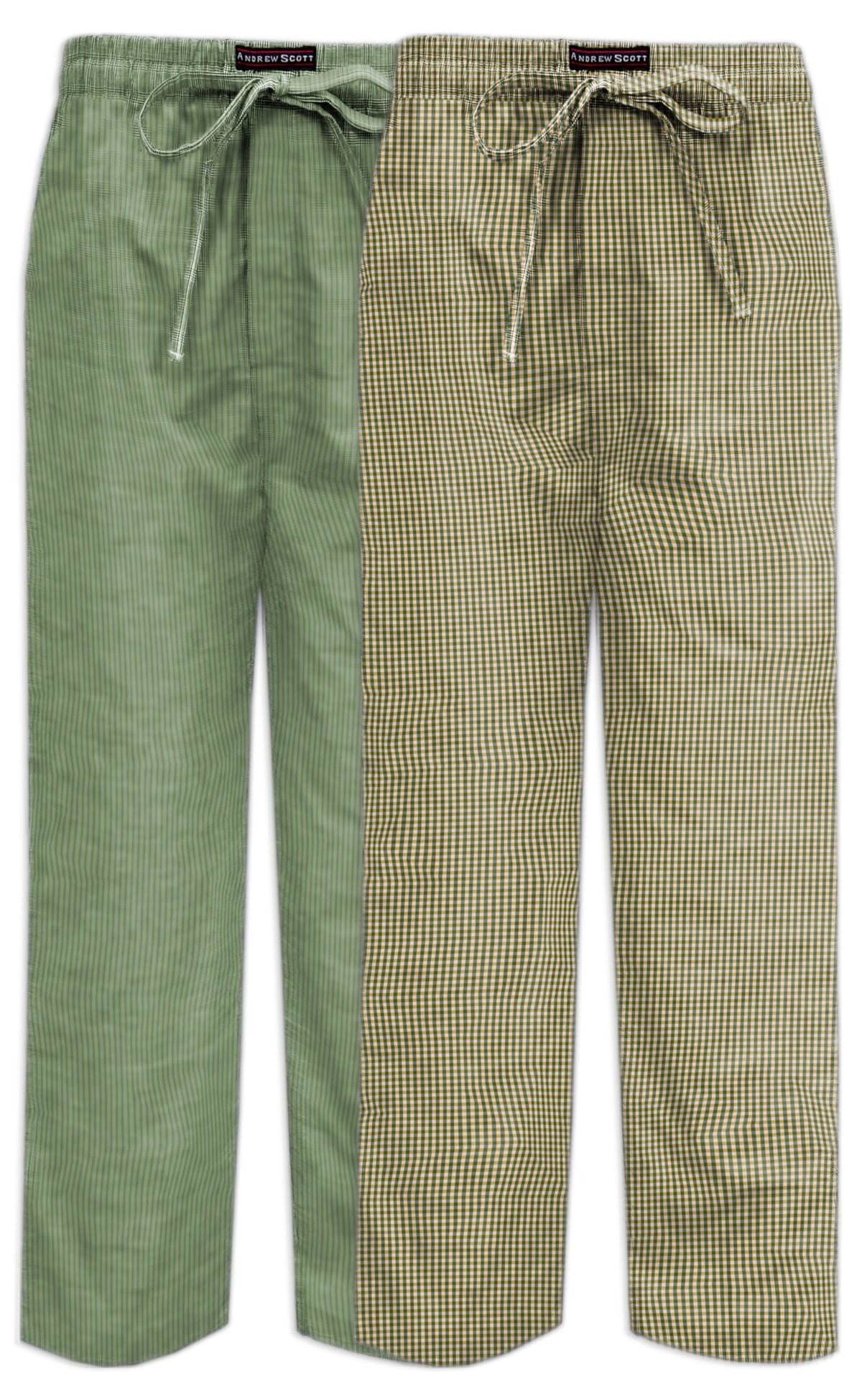 Andrew Scott Men's Drawstring Lounge Pants | Soft Woven Premium Cotton Blended PJ Bottoms | Multi Packs & Colors